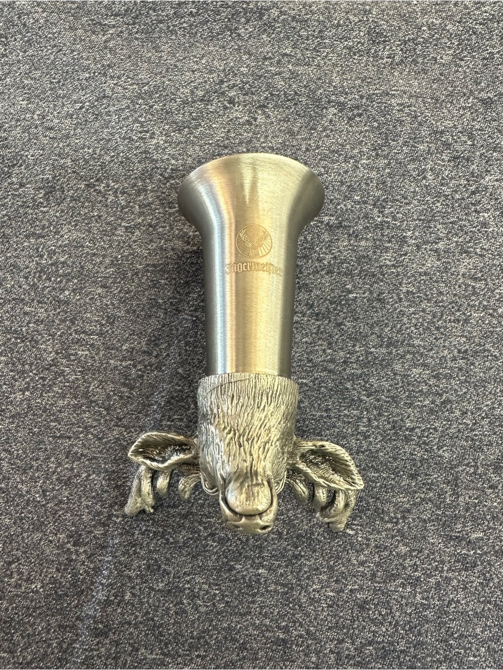 Jagermeister Metallic Stag buck deer antler Head Horn shot glass Silver